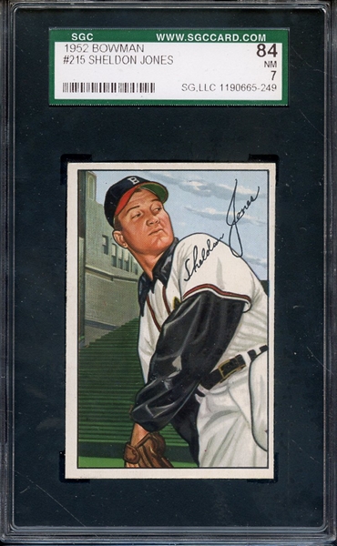 1952 BOWMAN 215 SHELDON JONES SGC NM 84 / 7