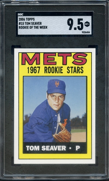 2006 ROOKIE OF THE YEAR 15 TOM SEAVER SGC MINT+ 9.5