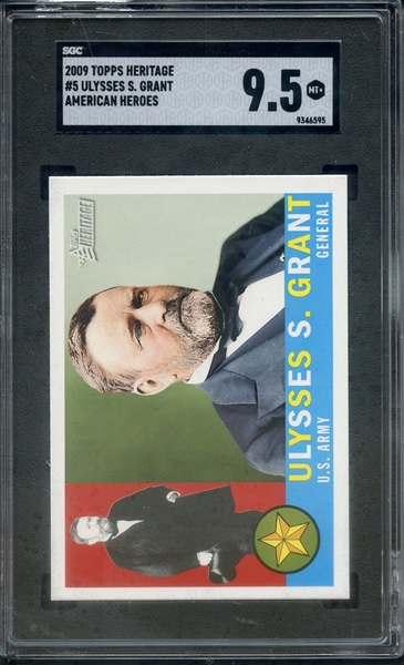 2009 TOPPS HERITAGE AMERICAN HEROES 5 ULYSSES S GRANT SGC MINT+ 9.5