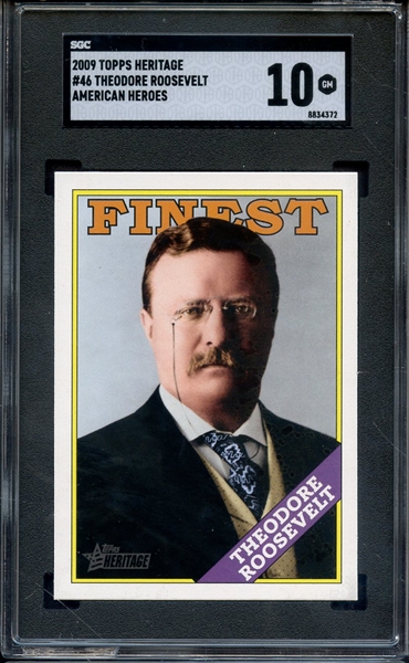 2009 TOPPS HERITAGE AMERICAN HEROES 46 THEODORE ROOSEVELT SGC GEM 10