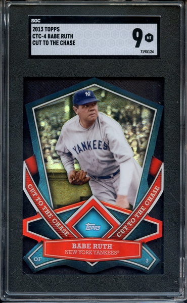 2013 TOPPS CUT TO THE CHASE CTC-4 BABE RUTH SGC MINT 9