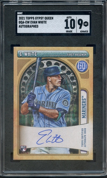 2021 TOPPS GYPSY QUEEN AUTOGRAPHED EVAN WHITE SGC MINT 9 AUTO 10