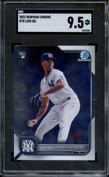 2022 BOWMAN CHROME 78 LUIS GIL SGC MINT+ 9.5