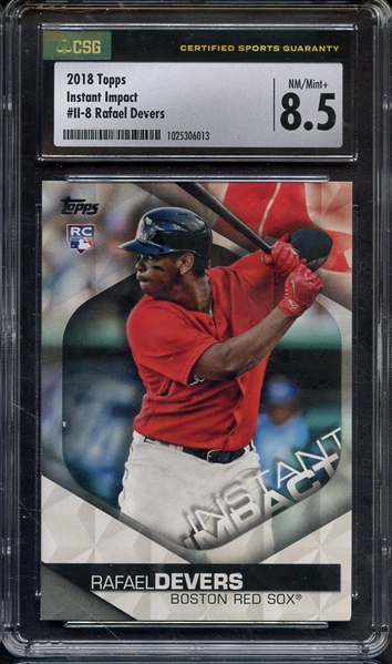 2018 TOPPS INSTANT IMPACT 11-8 RAFAEL DEVERS CSG NM-MT+ 8.5