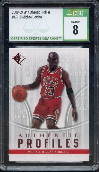2008 SP AUTOENTIC PROFILES AP10 MICHAEL JORDAN CSG NM/MT 8