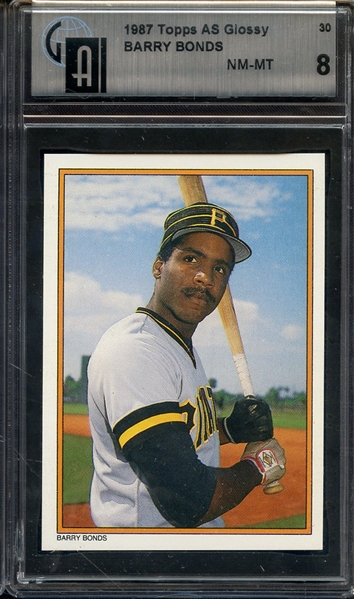 1987 TOPPS ALL STAR GLOSSY 30 BARRY BONDS GAI NM-MT 8