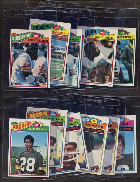 (12) 1977 TOPPS FOOTBALL LOT W/ SELMON FOUTS HAM WARFIELD
