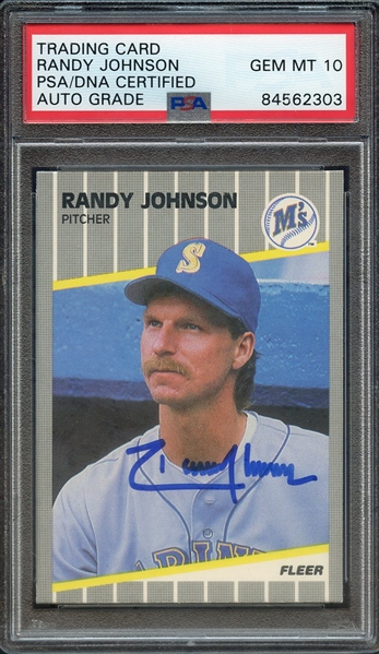 1989 FLEER UPDATE U59 SIGNED RANDY JOHNSON PSA/DNA AUTO 10