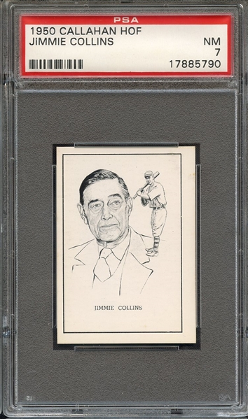 1950 CALLAHAN HALL OF FAME JIMMIE COLLINS PSA NM 7