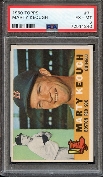 1960 TOPPS 71 MARTY KEOUGH PSA EX-MT 6
