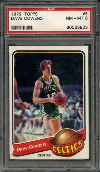 1979 TOPPS 5 DAVE COWENS PSA NM-MT 8