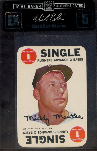 1968 TOPPS GAME 2 MICKEY MANTLE MBA EX 5