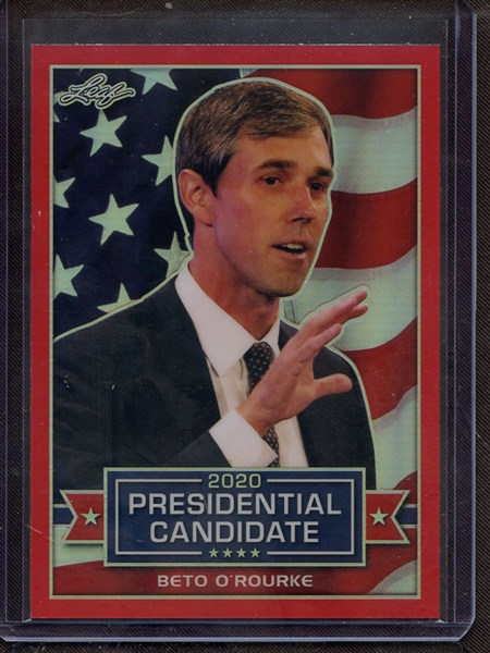 2019 LEAF 2020 PRESIDENTIAL CANDIDATE RED PRISMATIC BETO O'ROURKE 1/5
