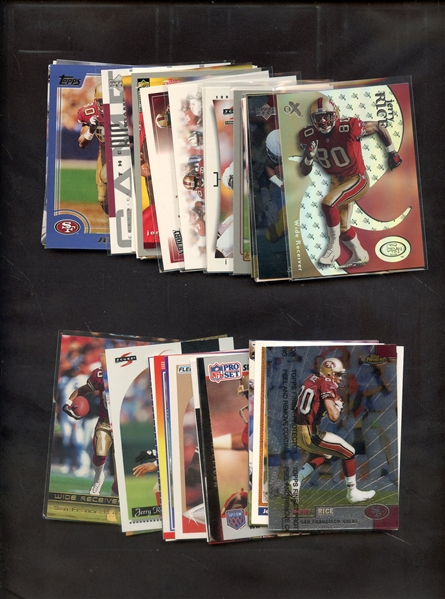 (86) DIFFERENT JERRY RICE FOOTBALL LOT