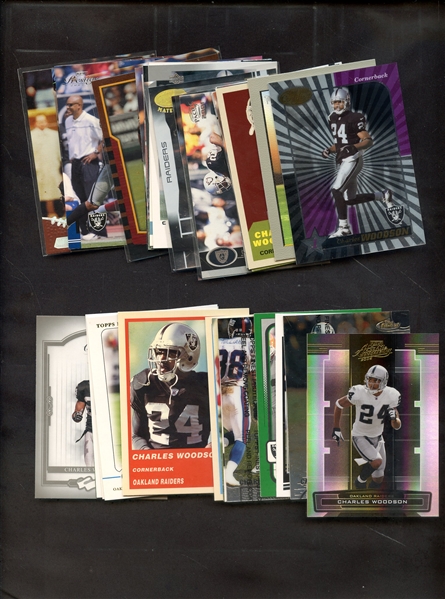 (37) DIFFERENT CHARLES WOODSON FOOTBALL LOT