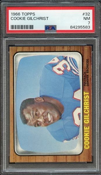 1966 TOPPS 32 COOKIE GILCHRIST PSA NM 7
