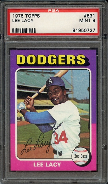 1975 TOPPS 631 LEE LACY PSA MINT 9