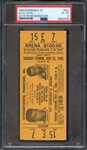 1965 BOXING-FULL TICKET ALI VS. LISTON ALI 1ST ROUND KO/GOLD VAR. PSA EX-MT 6