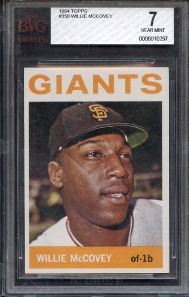1964 TOPPS 350 WILLIE MCCOVEY BVG NM 7