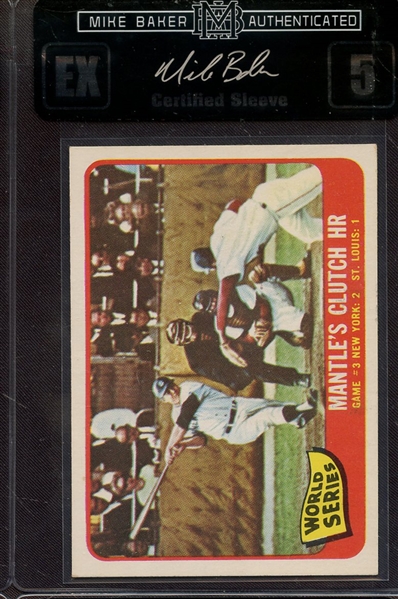 1965 TOPPS 134 MICKEY MANTLE CLUTCH HOME RUN MBA EX 5