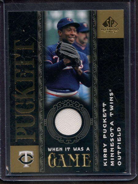 2007 SP LEGENDARY CUTS WHEN IT WAS A GAME KIRBY PUCKETT GAME USED JERSEY
