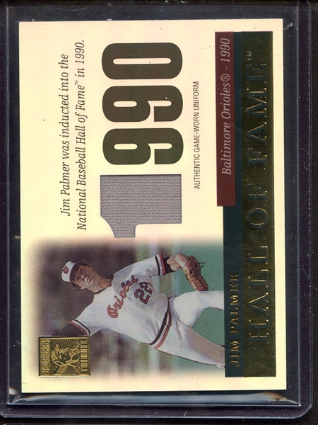 2004 TOPPS TRIBUTE JIM PALMER GAME USED JERSEY