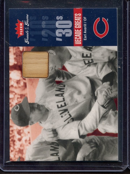 2006 FLEER GREATS OF THE GAME EARL AVERILL GAME USED BAT