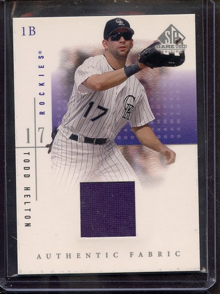 2001 SP GAME USED EDITION TODD HELTON GAME USED JERSEY