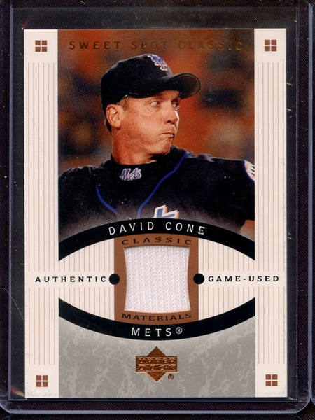 2005 UPPER DECK SWEET SPOT CLASSIC DAVID CONE GAME USED JERSEY