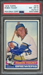 1976 TOPPS 316 SIGNED ROBIN YOUNT PSA NM-MT 8 PSA/DNA AUTO 9