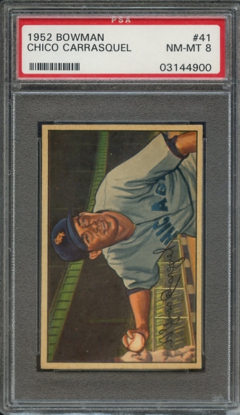 1952 BOWMAN 41 CHICO CARRASQUEL PSA NM-MT 8