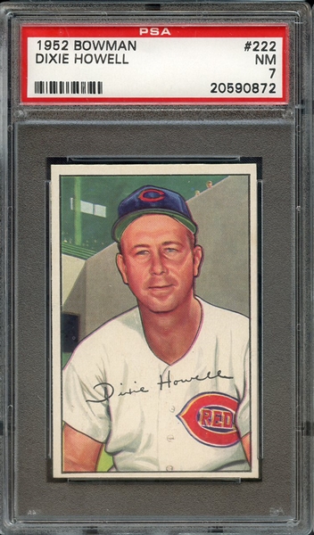 1952 BOWMAN 222 DIXIE HOWELL PSA NM 7