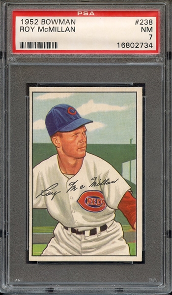 1952 BOWMAN 238 ROY McMILLAN PSA NM 7