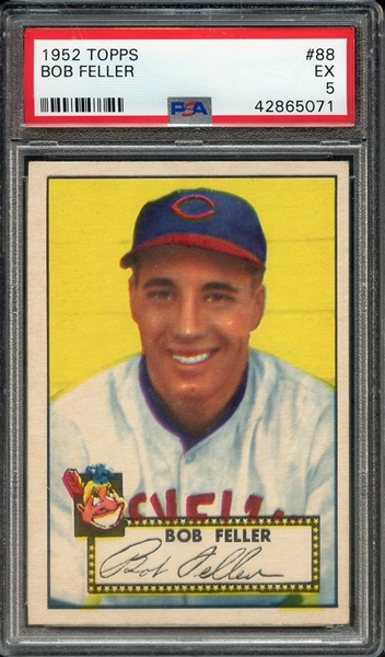 1952 TOPPS 88 BOB FELLER PSA EX 5