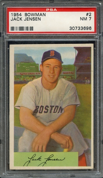 1954 BOWMAN 2 JACK JENSEN PSA NM 7