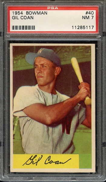 1954 BOWMAN 40 GIL COAN PSA NM 7