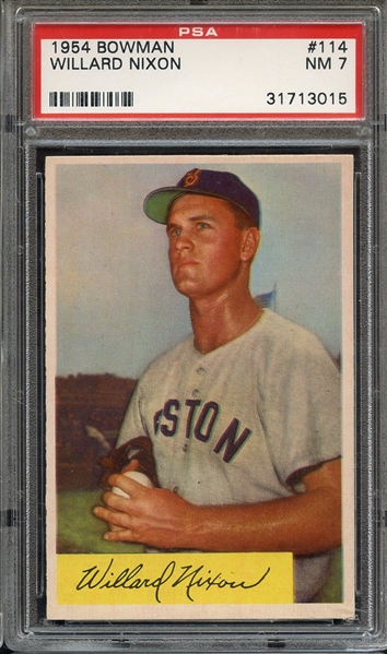 1954 BOWMAN 114 WILLARD NIXON PSA NM 7