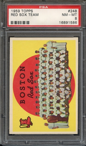 1959 TOPPS 248 RED SOX TEAM PSA NM-MT 8