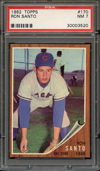 1962 TOPPS 170 RON SANTO PSA NM 7