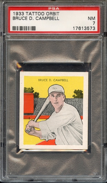 1933 TATOO ORBIT BRUCE D. CAMPBELL PSA NM 7