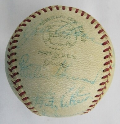 1970 Yankees Signed Baseball Thurman Munson Elston Howard Dick Howser +19 JSA XX67293