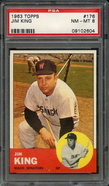 1963 TOPPS 176 JIM KING PSA NM-MT 8