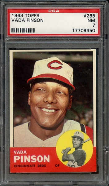 1963 TOPPS 265 VADA PINSON PSA NM 7