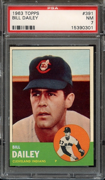 1963 TOPPS 391 BILL DAILEY PSA NM 7