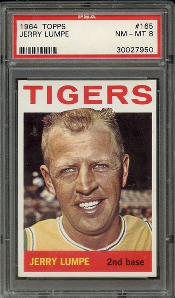 1964 TOPPS 165 JERRY LUMPE PSA NM-MT 8