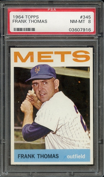 1964 TOPPS 345 FRANK THOMAS PSA NM-MT 8