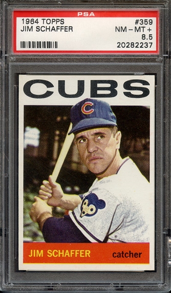 1964 TOPPS 359 JIM SCHAFFER PSA NM-MT+ 8.5