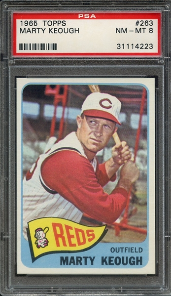 1965 TOPPS 263 MARTY KEOUGH PSA NM-MT 8