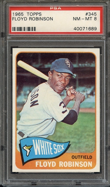 1965 TOPPS 345 FLOYD ROBINSON PSA NM-MT 8