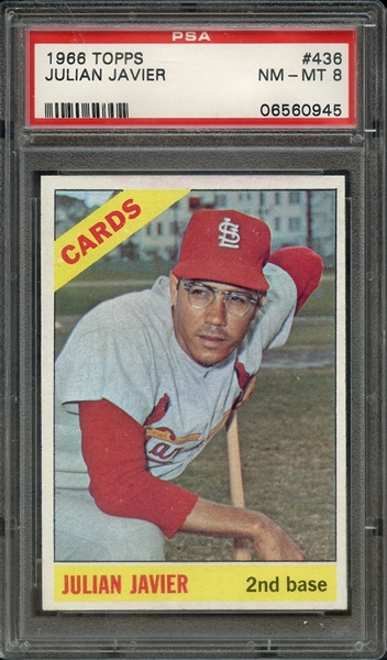 1966 TOPPS 436 JULIAN JAVIER PSA NM-MT 8